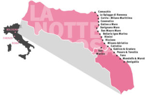 notte rosa mappa