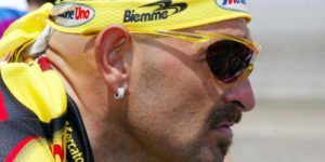 Un'immagine d'archivio del ciclista Marco Pantani. ANSA/ARCHIVIO