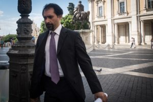 ROME, ITALY - 2016/09/08: Raffaele Marra, while strolling the streets of the capitol during the meeting of the junta in the Capitol in Rome, Italy. (Photo by Andrea Ronchini/Pacific Press/LightRocket via Getty Images)