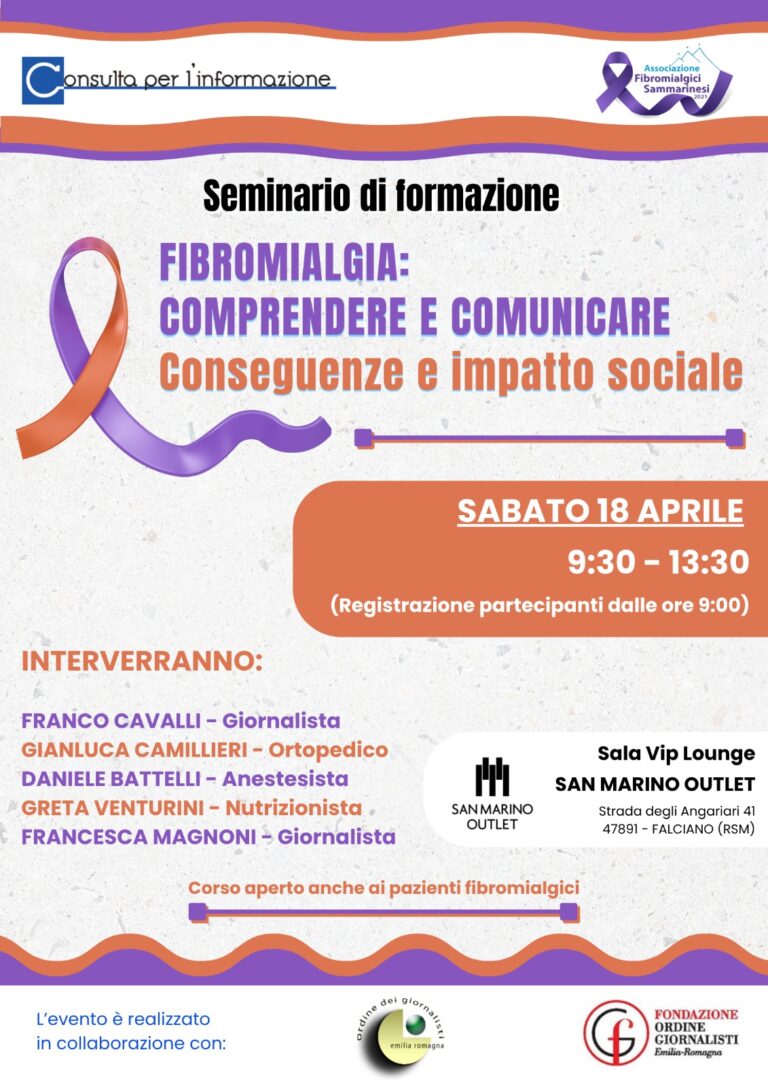 San Marino - Convegno dell'Associazione Fibromialgici Sammarinesi 2021